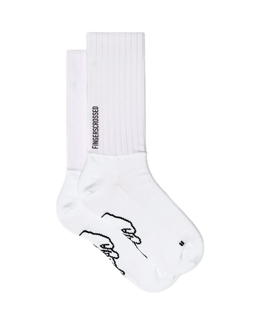 FINGERSCROSSED AERO 2.0 LOGO VERTICAL - WHITE