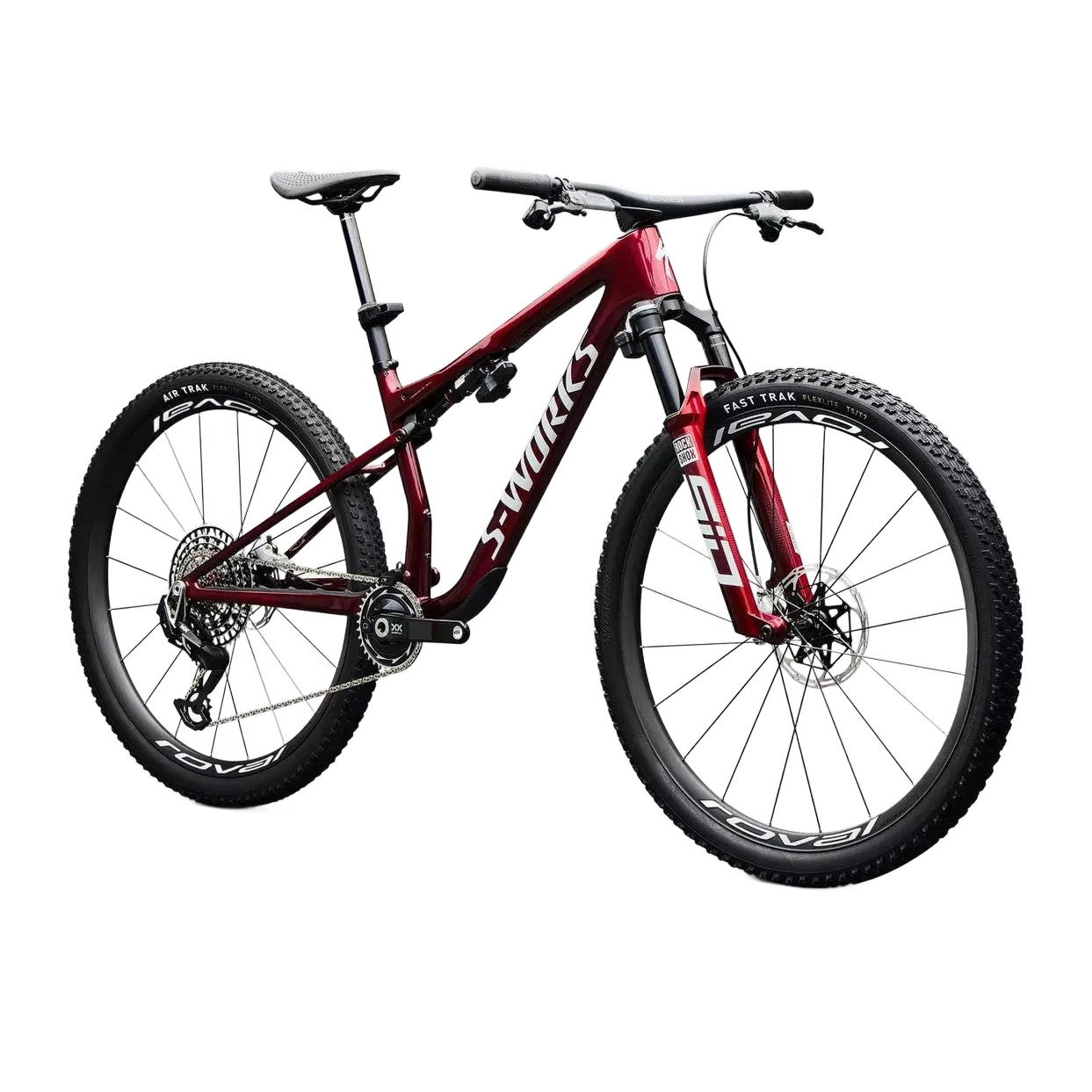 SPECIALIZED S-Works Epic 9 Complete MTB - Gloss Red Tint Over Red Reflex Pearl Edge Fade / Metallic White Silver