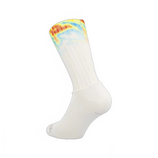 Q36.5 Dottore Aero 19 Socks Weathermap - White