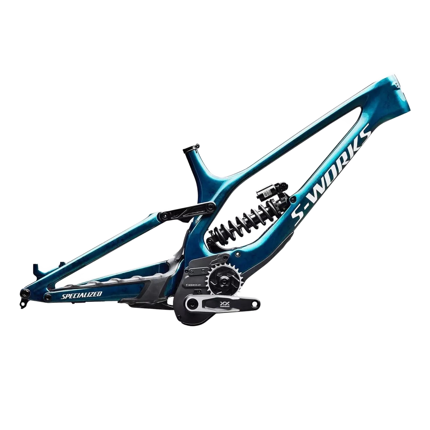 SPECIALIZED Conjunto de cuadro S-Works Demo 11 - Gloss Teal Tint Carbon / Smoke / White