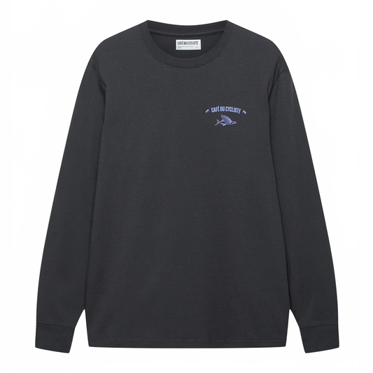 CAFE DU CYCLISTE Maria LS TShirt - Anthracite
