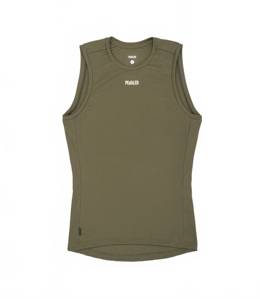 PEDALED Odyssey Power Dry Base Layer Sleeveless - Military Green