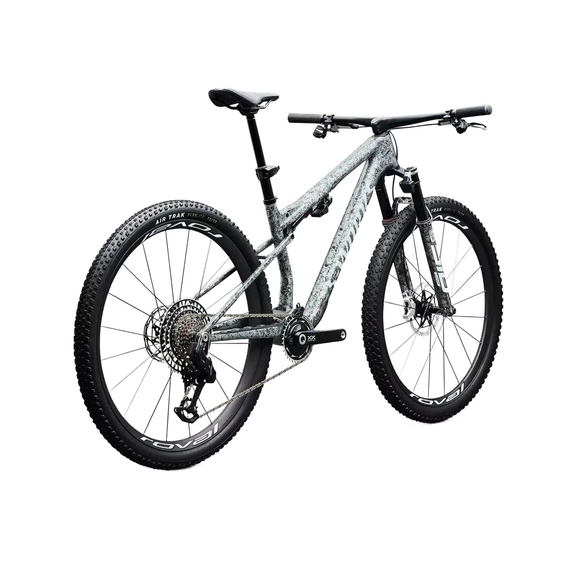 SPECIALIZED S-Works Epic 9 Complete MTB - Gloss Metallic Obsidian Multi Color Dry Impasto/ Metallic White Silver
