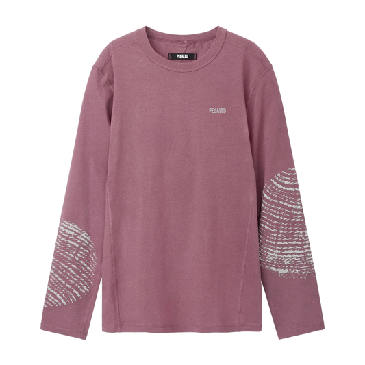 PEDALED Lifewear Double Face Long Sleeve Tee - Raisin Purple