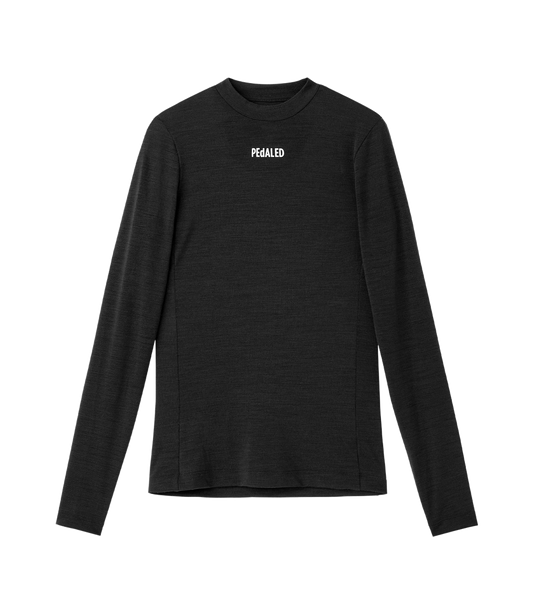 PEDALED Element Merino Women Long Sleeve Base Layer - Black