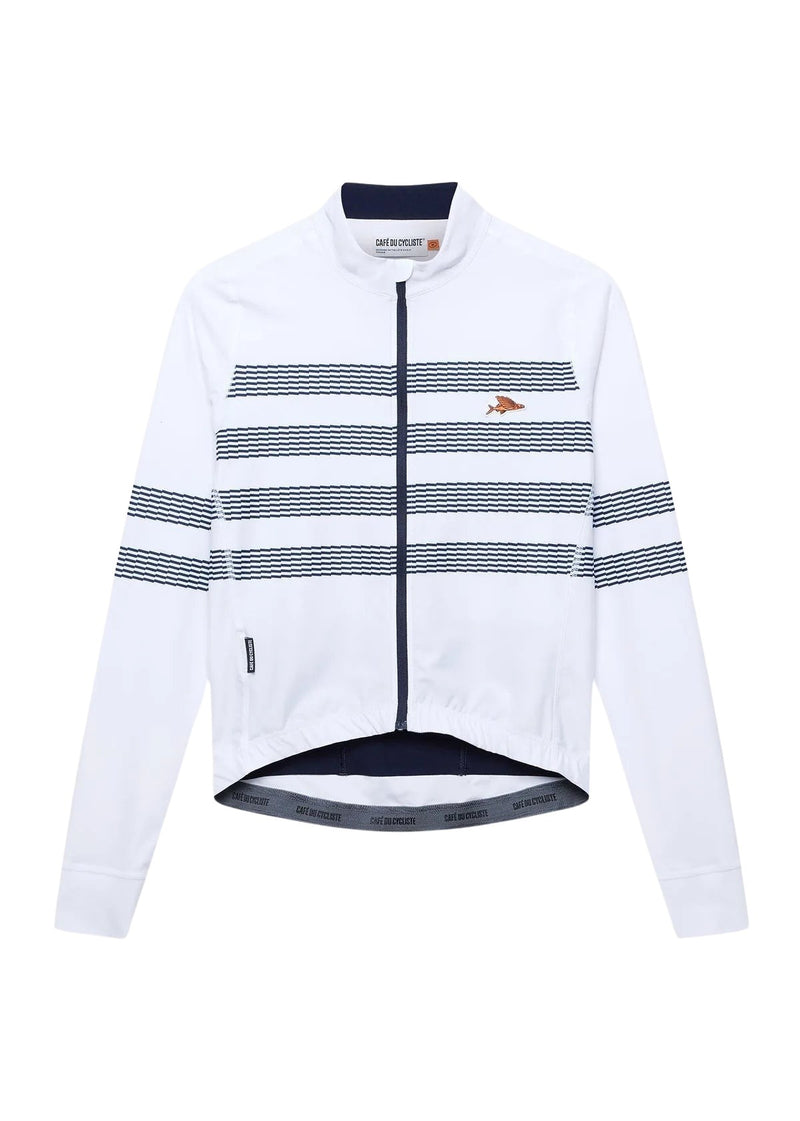 CAFE DU CYCLISTE Charlie Brushed Long Sleeve Jersey - Mariniere