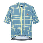 CAFE DU CYCLISTE Mona V2 Cycling Jersey - Deep Water/Naples Yellow