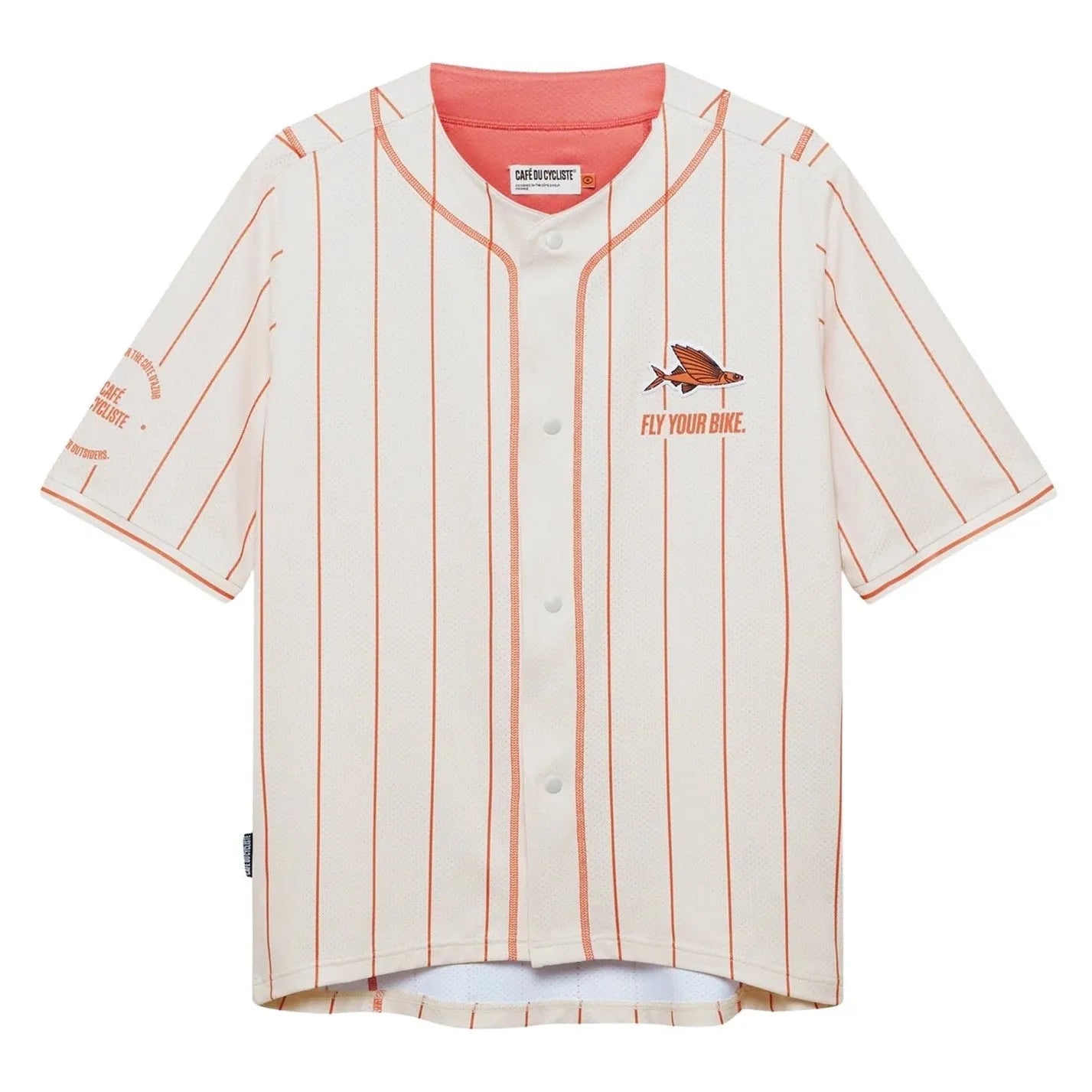 CAFÉ DU CYCLISTE Giselle Unisex Cycling Jersey - Chalk/Cinder Red