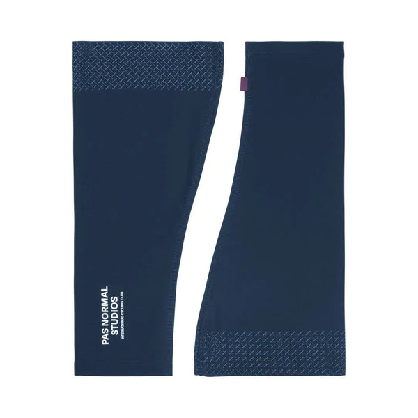 PAS NORMAL STUDIOS Logo Knee Warmers - Navy | Velodrom Cycling