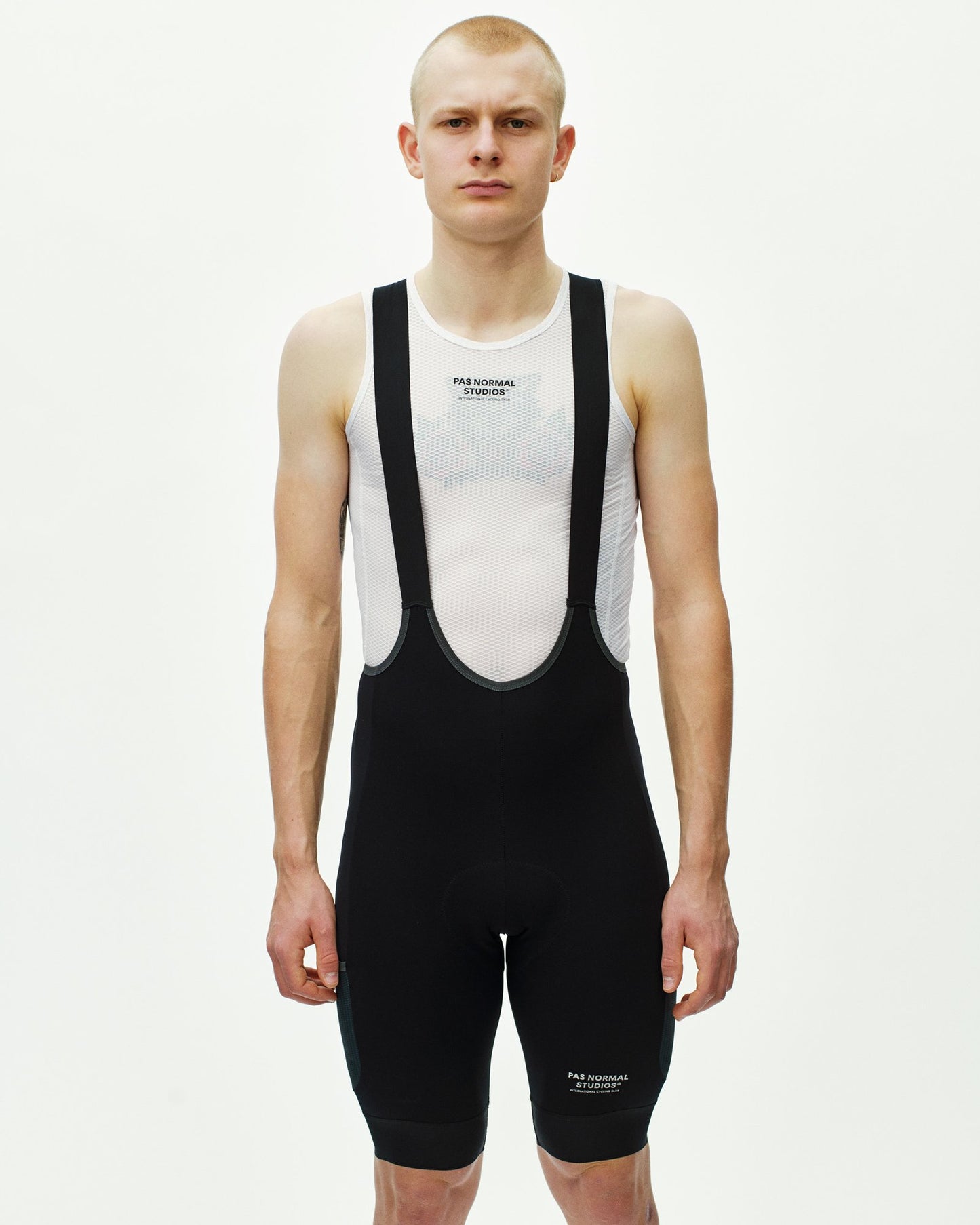 PAS NORMAL STUDIOS Escapism Cargo Bibs Black - model front