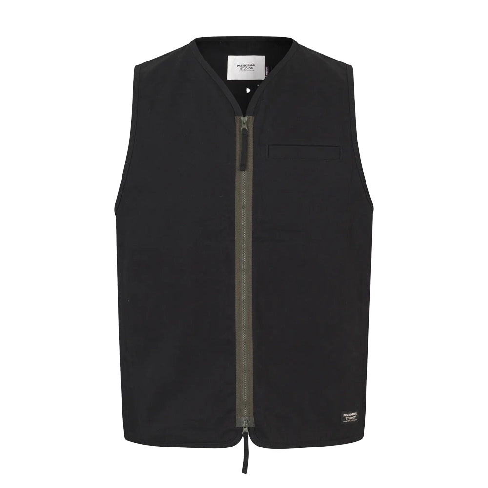 PAS NORMAL STUDIOS Off Race Cottton Twill Vest - Black