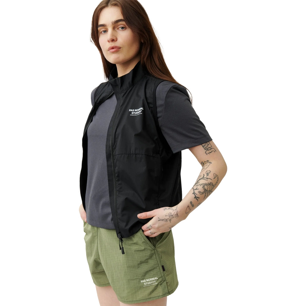 PAS NORMAL STUDIOS Off Race Stow Away Women Gilet - Black