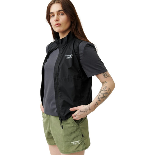 PAS NORMAL STUDIOS Off Race Stow Away Women Gilet - Black