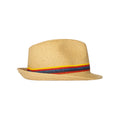 PAUL SMITH Artist Stripe Raffia Trilby Hat - Sand-Caps-5059674492128