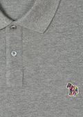 PAUL SMITH Polo Shirt Reg Fit SS Zebra - Grey Marl-T-Shirts-
