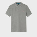 PAUL SMITH Polo Shirt Reg Fit SS Zebra - Grey Marl-T-Shirts-5057613095690