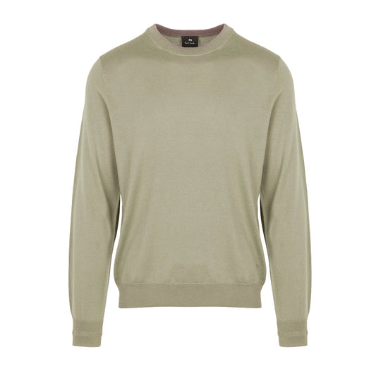 PAUL SMITH Pullover Crew Neck Sweater - Pea Green-Sweatshirts-