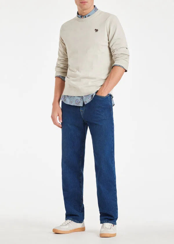 PAUL SMITH Sweater Crew Neck Zebra - Stone-Sweatshirts-