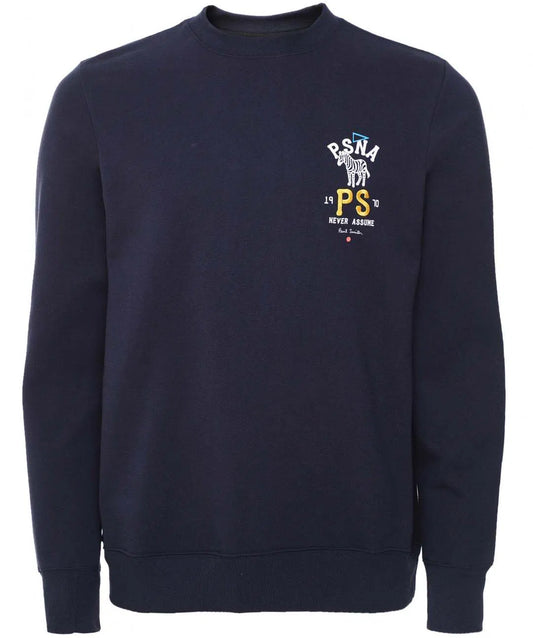 PAUL SMITH Sweatshirt PSNA Zebra - Navy-Sweatshirts-5059674480163