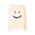 PAUL SMITH Sweatshirt Women Happy Flocked Print - Ecru-Sweatshirts-5059674492913