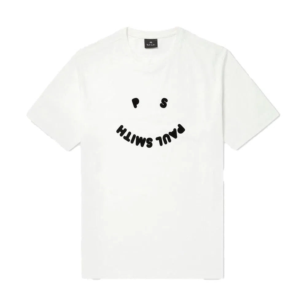 PAUL SMITH Tshirt SS Happy - White-T-Shirts-5059674093974