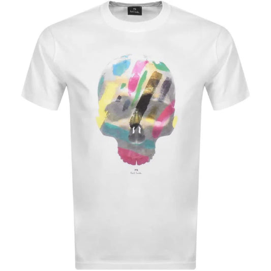 PAUL SMITH Tshirt SS Reg Fit Skull - White-T-Shirts-33939846