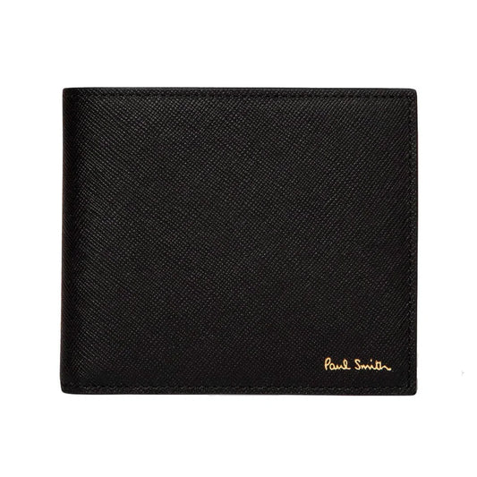 PAUL SMITH Wallet Billfold Mini Collage Stripe - Black-Wallets-5059674307835