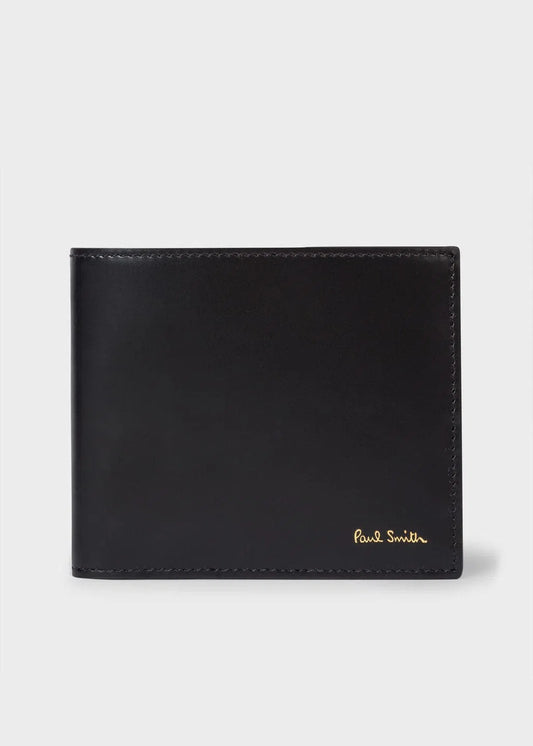 PAUL SMITH Wallet Billfold Signature Stripe - Black-Wallets-5059553000246