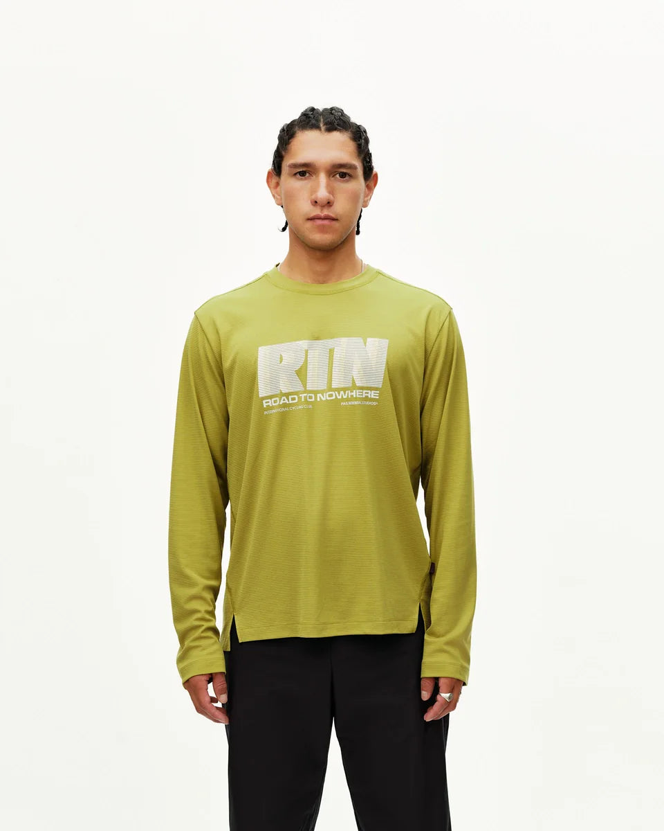PAS NORMAL STUDIOS Men Balance Long Sleeve T-Shirt - Dark Lime