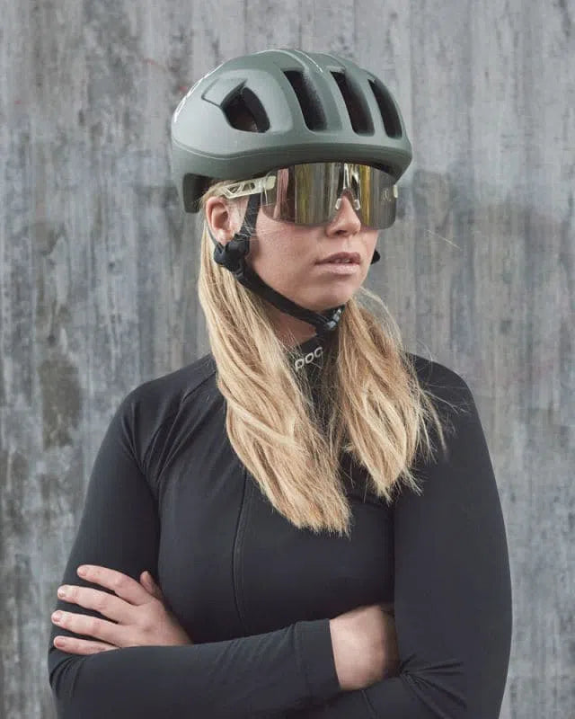 POC Gafas de Sol Elicit Clarity Lemon Calcite Violeta Plata Mirror Velodrom CC