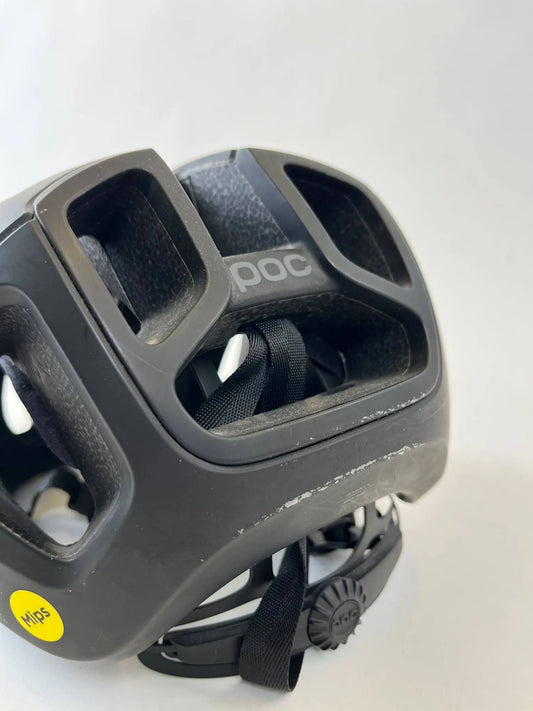 POC Ventral Air MIPS Cycling Helmet Second Life - Uranium Black Matt, rear with scratches