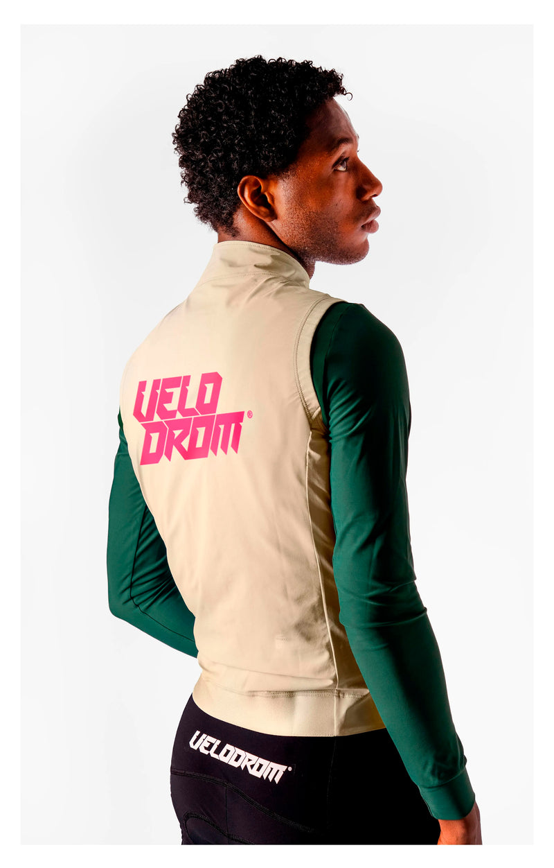 VELODROM RaceDay Light Gilet da ciclismo 3.0 - Beige  /Fade Pink