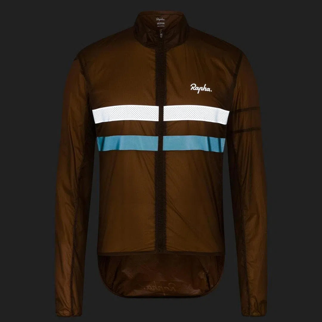 RAPHA Brevet Flyweight Wind Jacket - EMP Brown – Velodrom CC RAPHA Brevet Flyweight Wind Jacket - EMP Brown – Velodrom CC