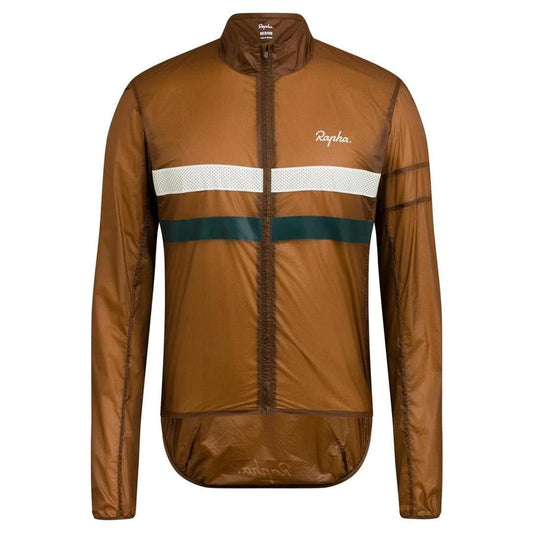RAPHA Brevet Flyweight Wind Jacket - EMP Brown Default Rapha 