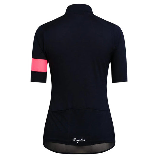 RAPHA Classic Flyweight Women Jersey - DNP Dark Navy/Pink-Velodrom