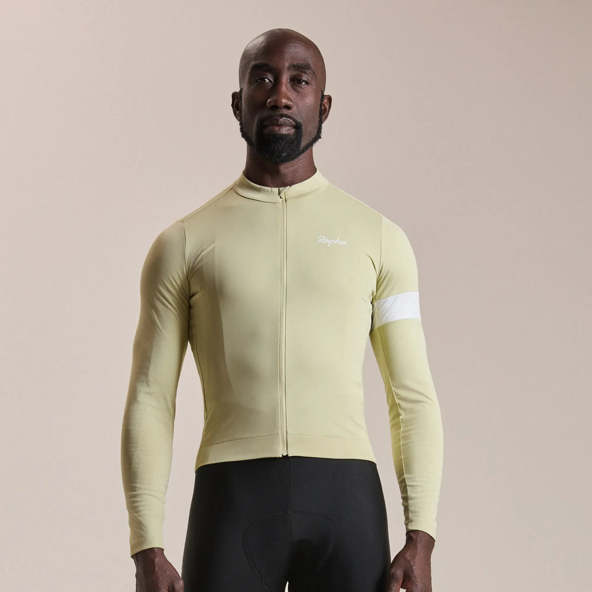 RAPHA Core Thermal Long Sleeve Jersey - Hay/White