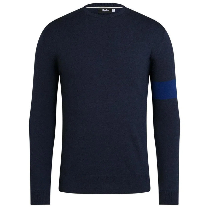 ウェア RAPHA CREW NECK KNIT XS RAPHA Crew Neck Knit - SCM Navy – Velodrom CC