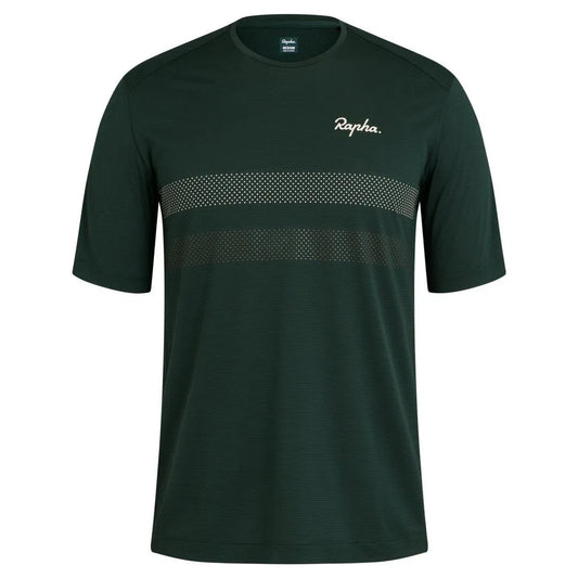 RAPHA Explore Technical Tshirt - Dark Green-Velodrom