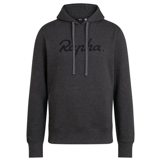 RAPHA Logo Pullover Hoodie - CHM Charcoal Marl/Black-Velodrom
