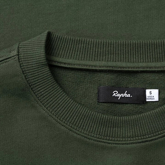 RAPHA Logo Sweatshirt - KGK Deep Olive Green/Deep Olive Green SS23-Velodrom
