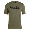 RAPHA Logo Tshirt - Dark Olive/Black-Velodrom