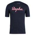 RAPHA Logo Tshirt - DNP Navy/Pink-Velodrom