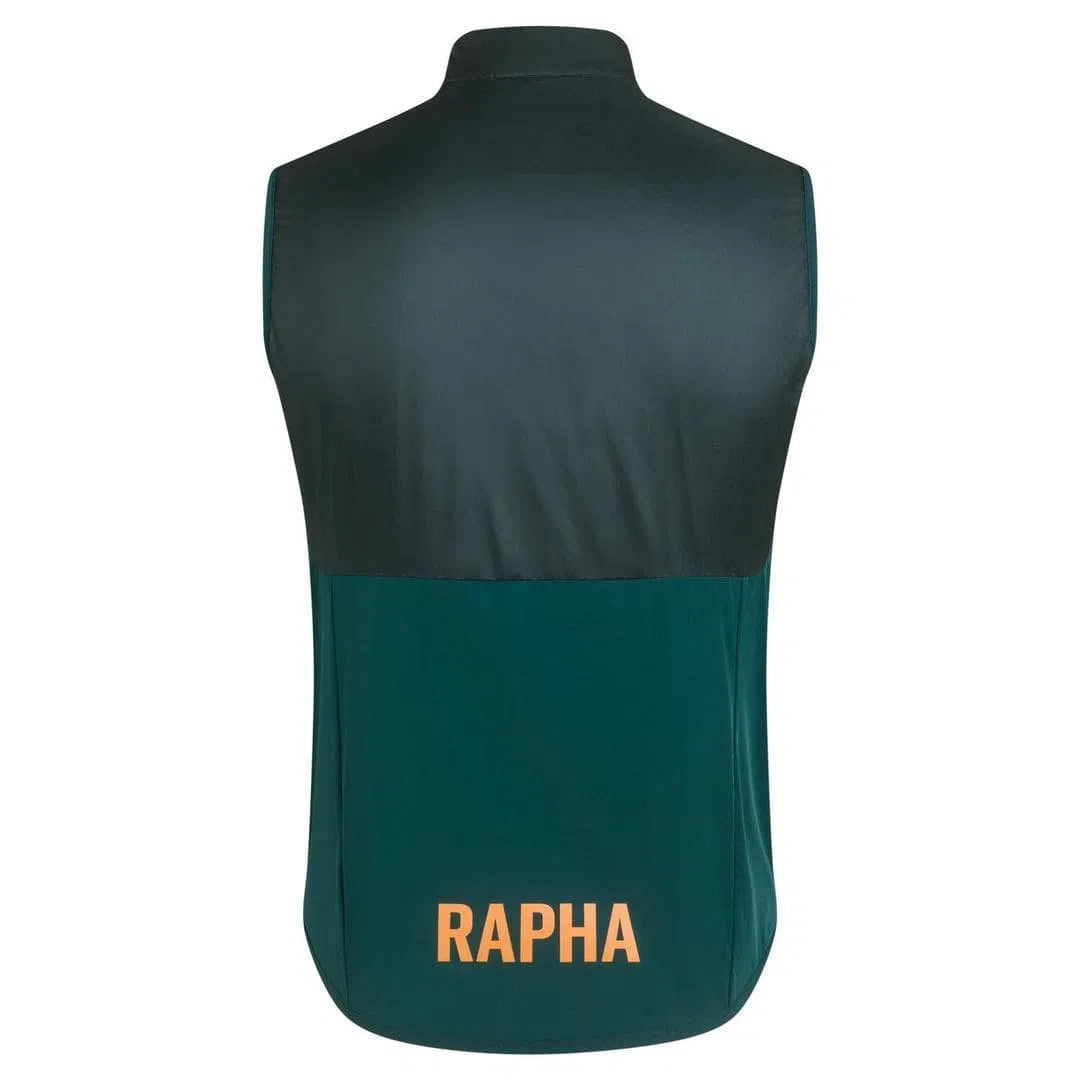 RAPHA Pro Team Insulated Gilet - SMP Dark Green/Peach-Velodrom