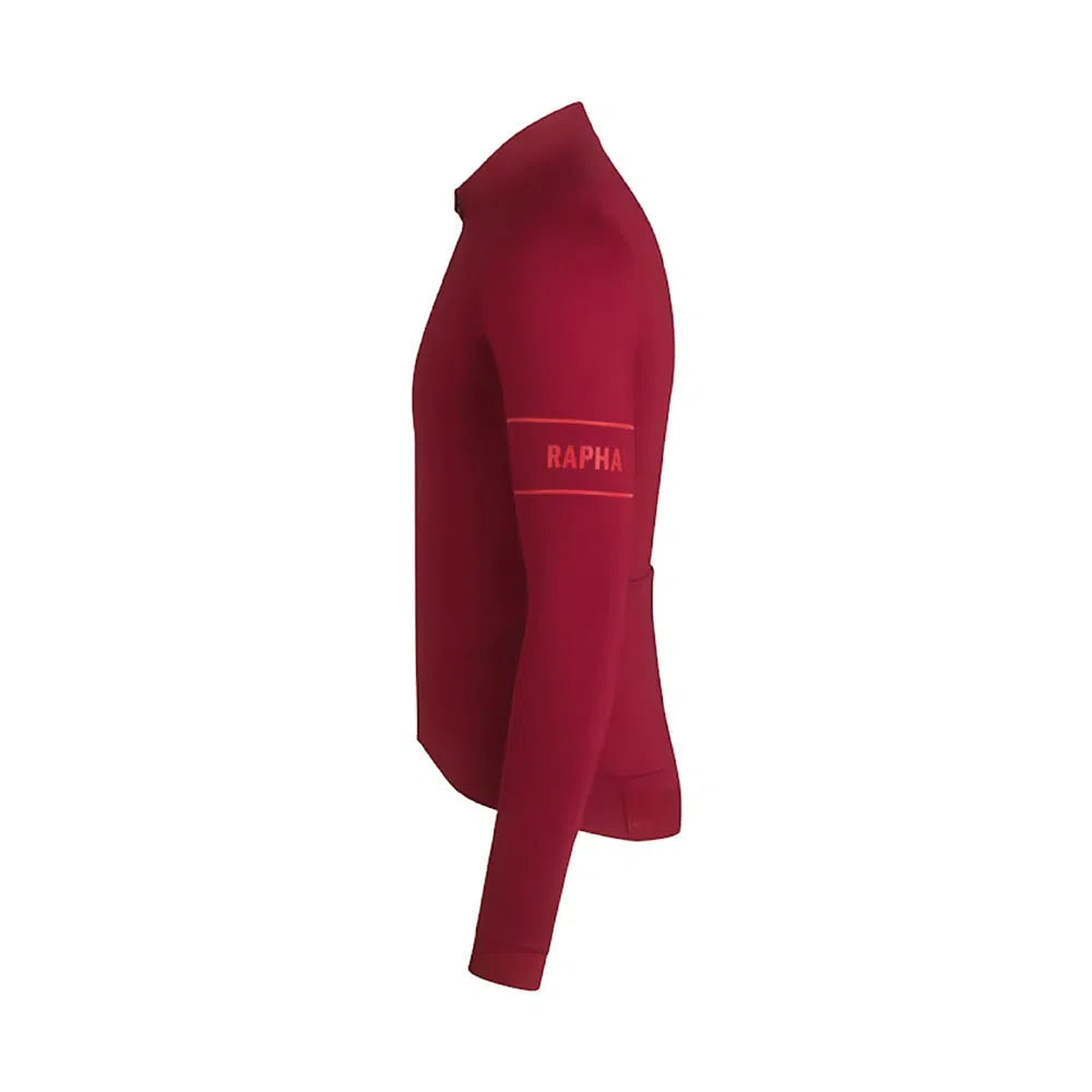 RAPHA Pro Team Long Sleeve Thermal Jersey AW2023 - BFS Dark Red-Velodrom