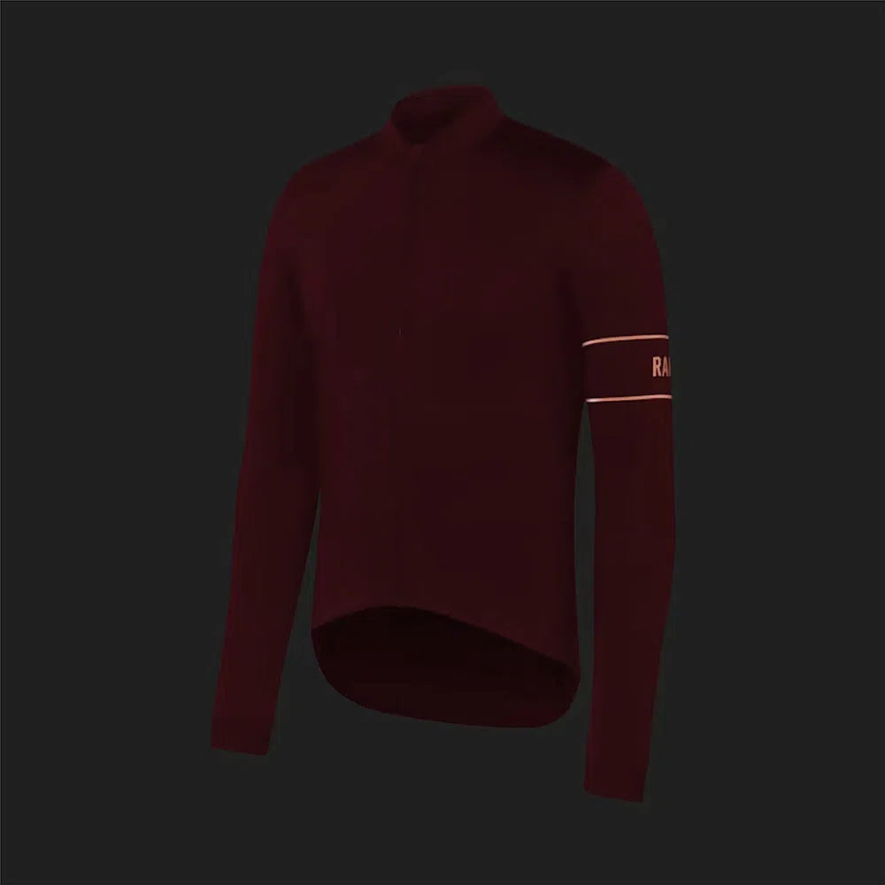 RAPHA Pro Team Long Sleeve Thermal Jersey AW2023 - BFS Dark Red-Velodrom