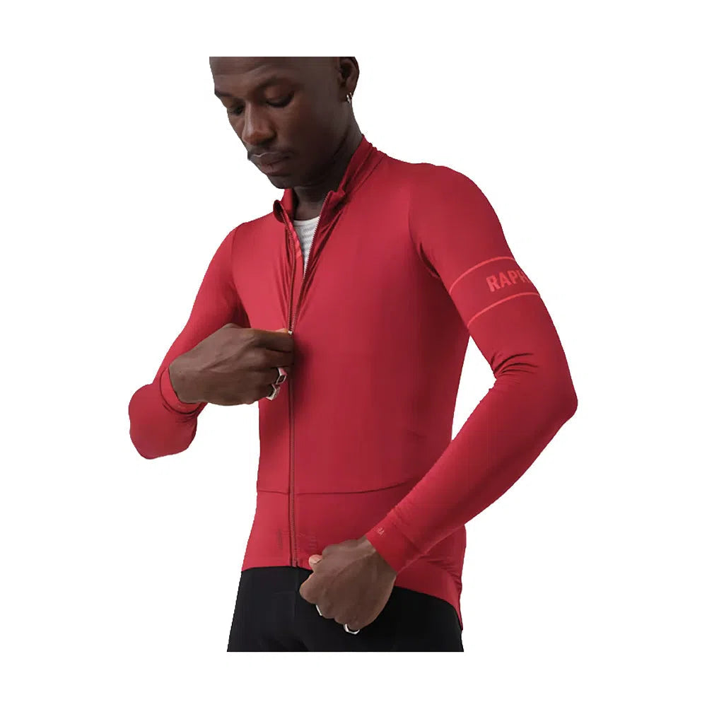 RAPHA Pro Team Long Sleeve Thermal Jersey AW2023 - BFS Dark Red-Velodrom