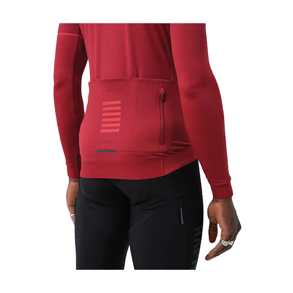 RAPHA Pro Team Long Sleeve Thermal Jersey AW2023 - BFS Dark Red-Velodrom