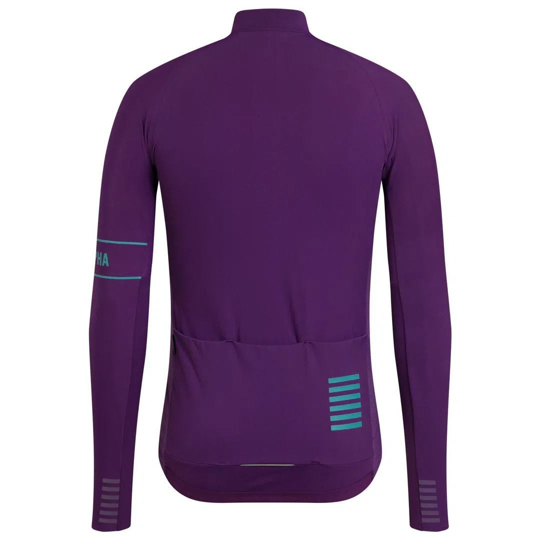 RAPHA Pro Team Thermal Long Sleeve Jersey - BBC Dark Purple-Velodrom