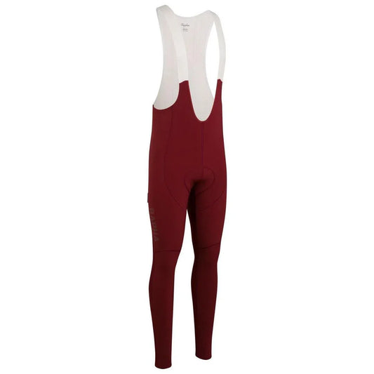 RAPHA Pro Team Winter Bib Tights - BUB Burgundy/Off White-Velodrom