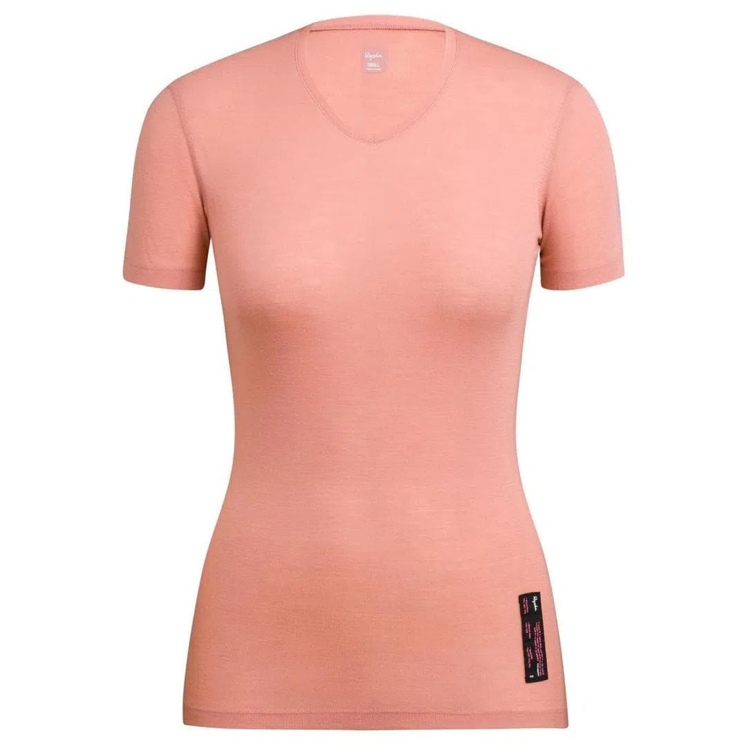 RAPHA Women Merino Base Layer short sleeve - Rose Default Velodrom Barcelona 